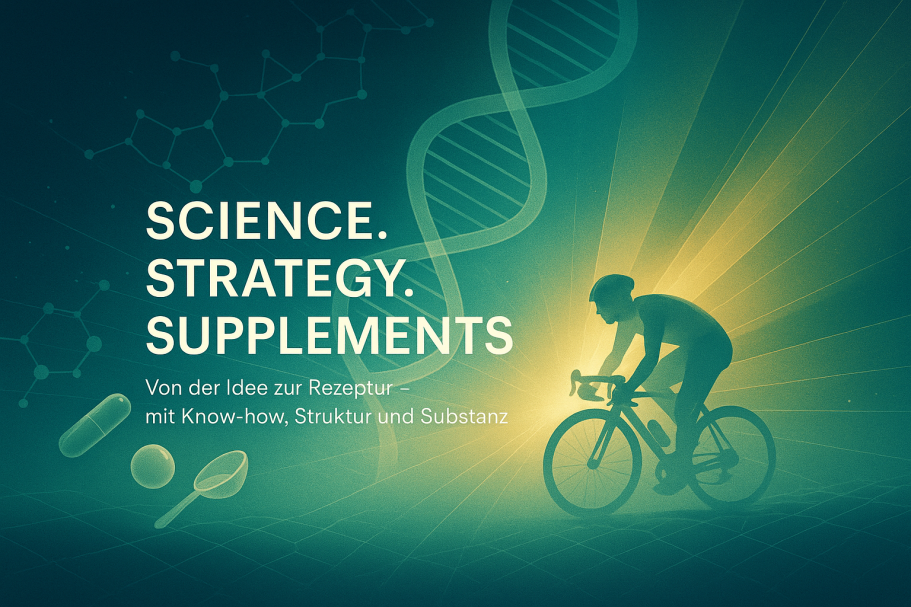 Rennradfahrer mit schwebenden Supplements